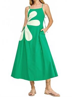 NEW NEWMO flower dress in green